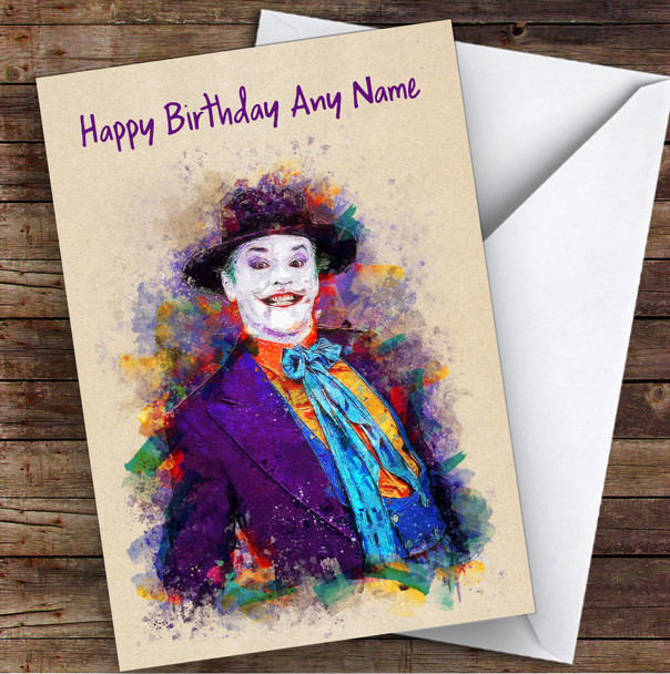 Jack Nicholson Joker Invader Zim Children's Kids Personalised Birthday Card