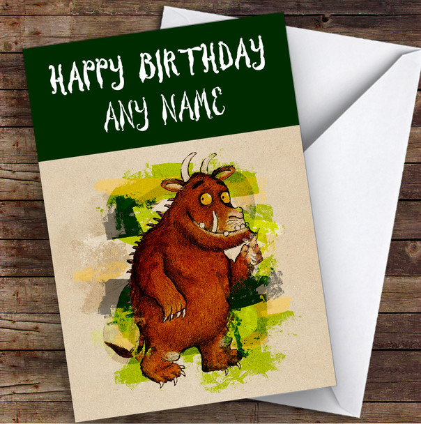 The Gruffalo Watercolour Vintage Children's Kids Personalised Birthday Card