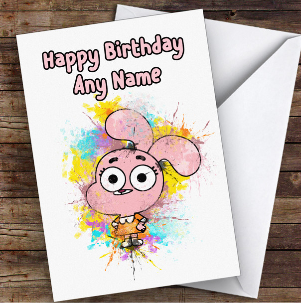 The Amazing World Of Gumball Anais Watterson Children's Kids Birthday Card