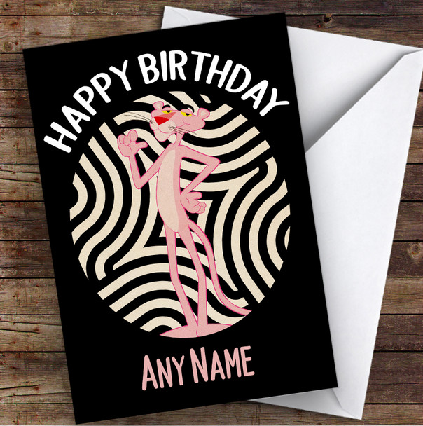 The Pink Panther Retro Children's Kids Personalised Birthday Card