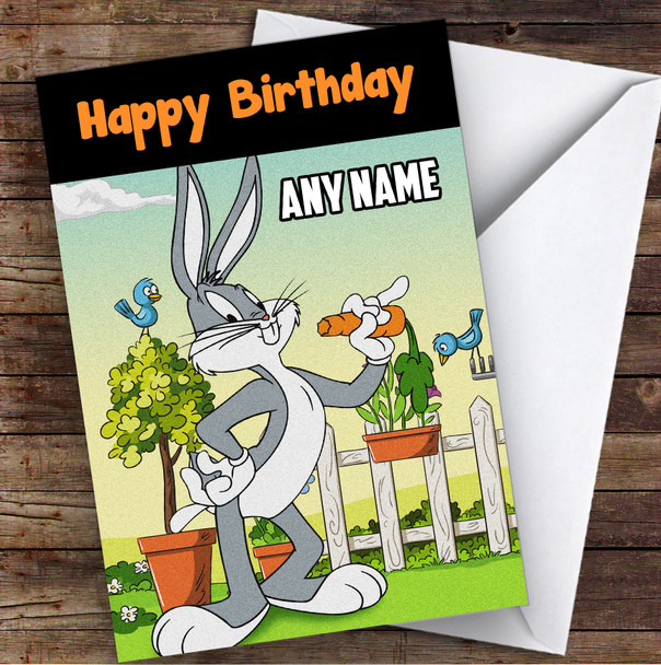 Bugs Bunny Vintage Children's Kids Personalised Birthday Card