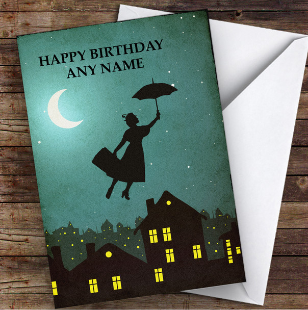 Mary Poppins Night Children's Kids Personalised Birthday Card