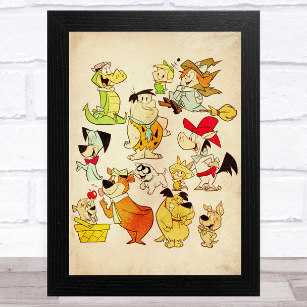 Hanna-Barbera Characters Vintage Children's Kid's Wall Art Print