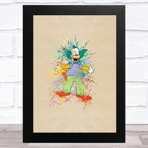 Krusty The Clown Joker Simpsons Children's Kid's Wall Art Print