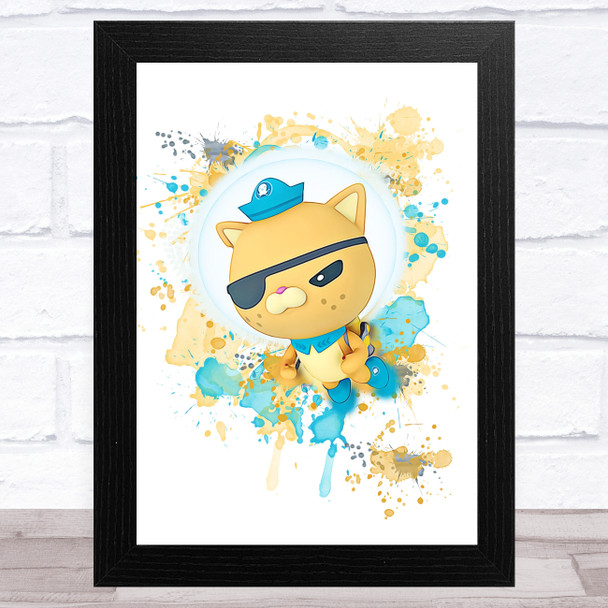 Octonauts Kwazii Splatter Art Children's Kid's Wall Art Print