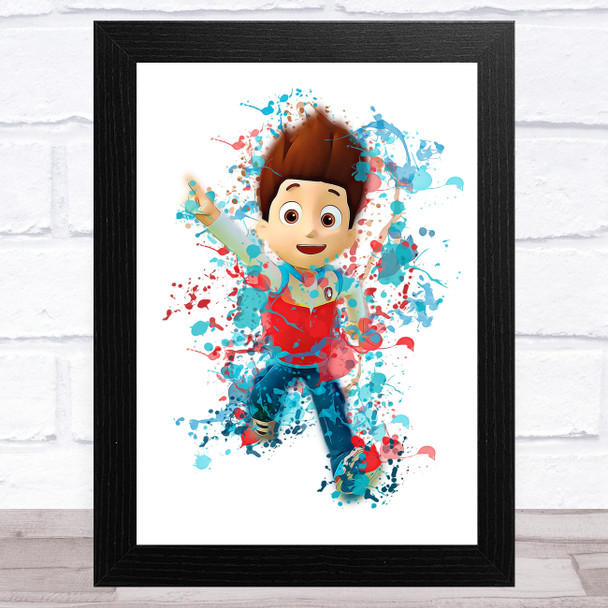 Paw Patrol Rider Splatter Art Children's Kid's Wall Art Print