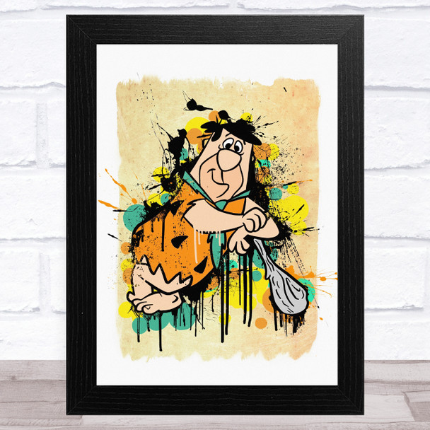 The Flintstones Fred Smudge Children's Kid's Wall Art Print