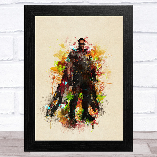 Watercolour Splatter Falcon Children's Kid's Wall Art Print