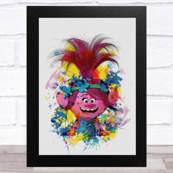 Watercolour Splatter Trolls Children's Kid's Wall Art Print