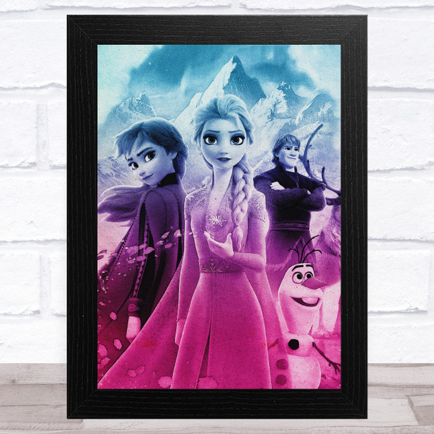 Disney Frozen Purple Blue Children's Kid's Wall Art Print