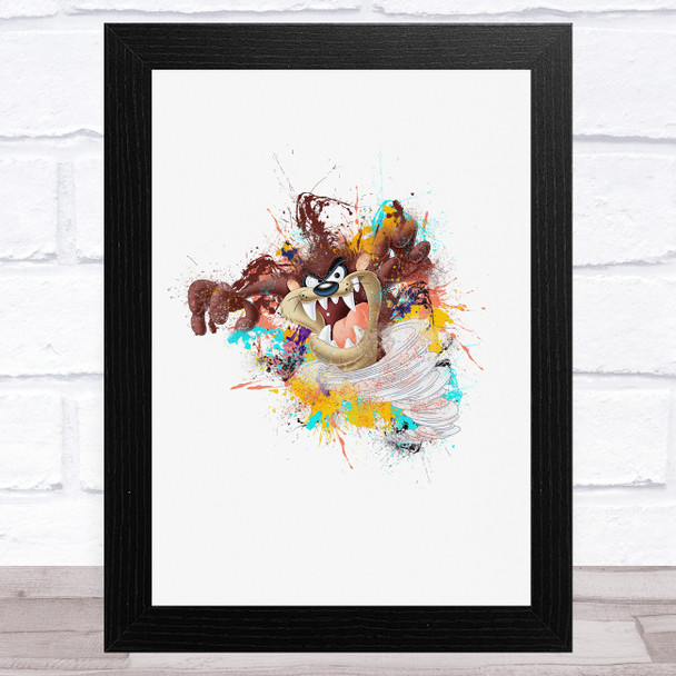 Tasmanian Devil Splatter Children's Kid's Wall Art Print