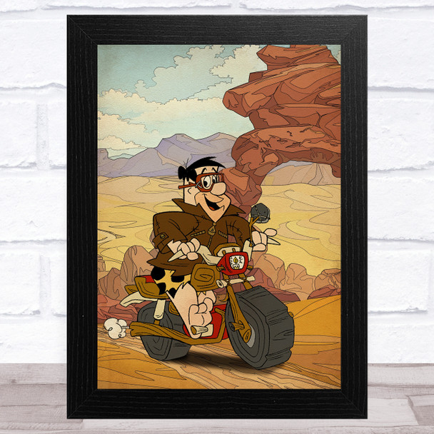 Fred Flintstone Cartoon Children's Kid's Wall Art Print