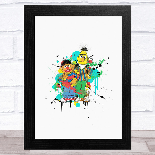 Bert And Ernie Platter Children's Kid's Wall Art Print