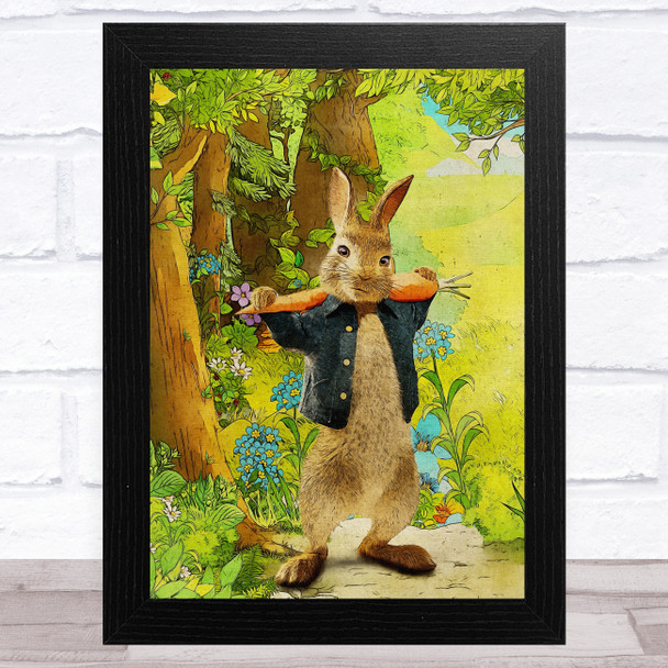 Peter Rabbit Colourful Children's Kid's Wall Art Print