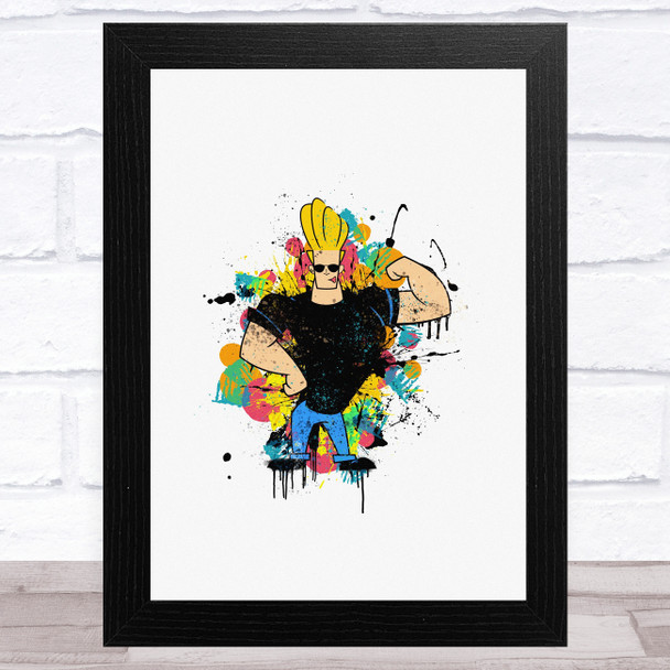 Johnny Bravo Splatter Children's Kid's Wall Art Print