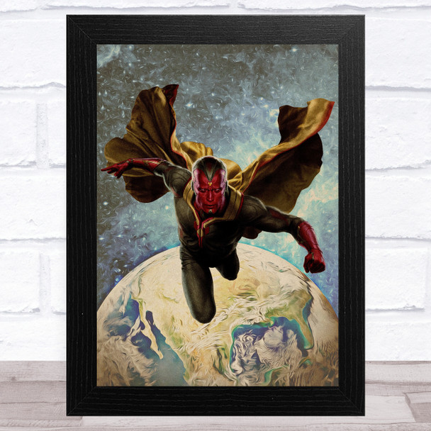 Vision Retro Marvel Children's Kid's Wall Art Print