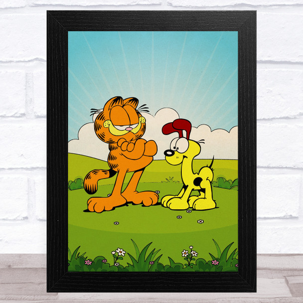 Garfield And Odie Children's Kid's Wall Art Print