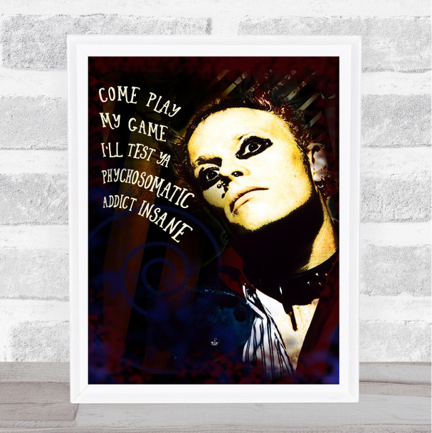 Keith Flint Pop Art Come Play My Game Grunge Celeb Wall Art Print