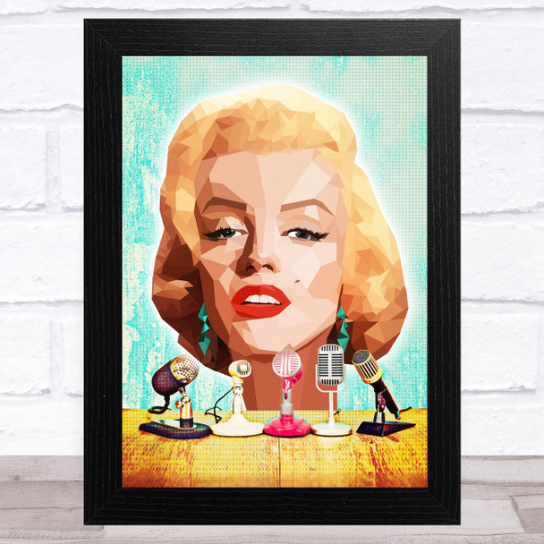 Marilyn Monroe Polygon Vintage Speakers Celeb Wall Art Print