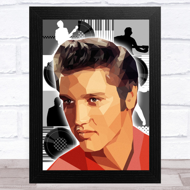 Elvis Presley Polygon Music Celeb Wall Art Print