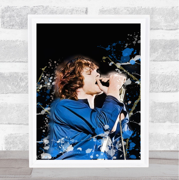 Jim Morrison Splatter Art Celeb Wall Art Print
