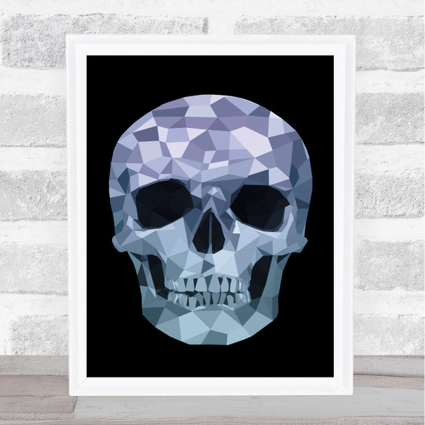 Polygon Skull Gothic Wall Art Print
