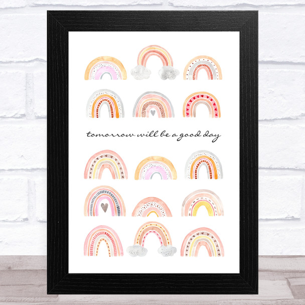 Captain Tom Tomorrow Will Be Watercolour Rainbows Statement Wall Art Print