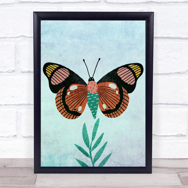 Butterfly Watercolour Minimalist Wall Art Print