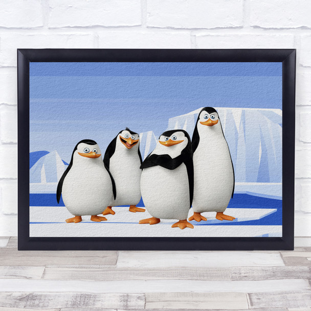 Penguins Of Madagascar Ice Photograph Wall Art Print
