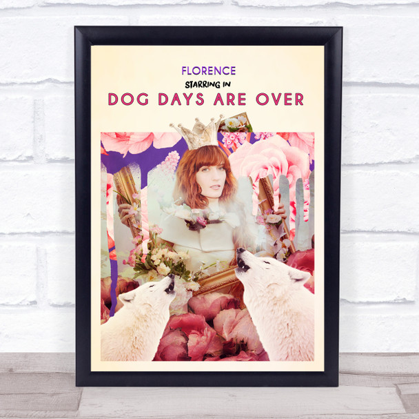 Florence Dog Days Are Over Vintage Floral Poster Wall Art Print Florence Dog Days Are Over Vintage Floral Poster Wall Art Print