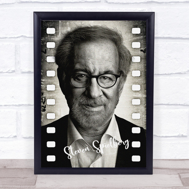 Steven Spielberg Black & White Movie Reel Wall Art Print