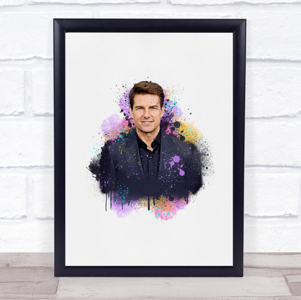 Tom Cruise Watercolour Splatter Drip Wall Art Print