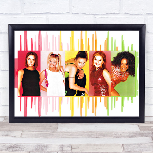 Spice Girls Classic 90's Paint Drip Wall Art Print
