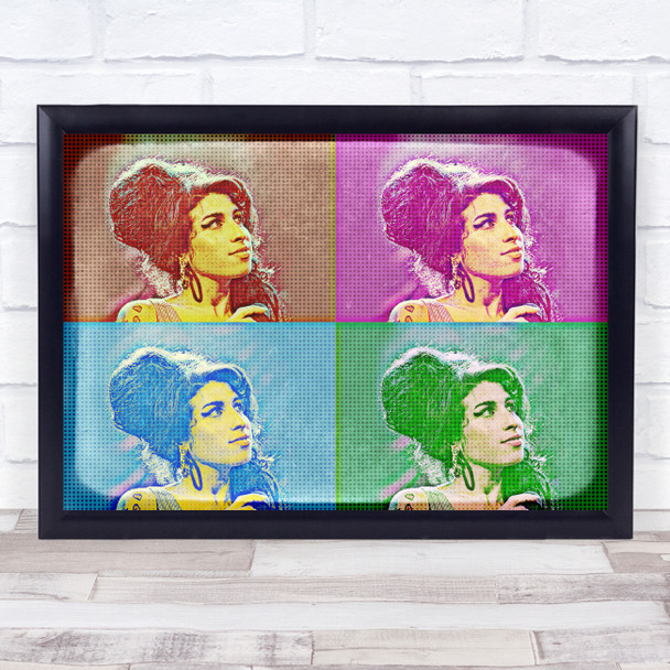 Amy Winehouse Retro Pop Art Repeat Wall Art Print