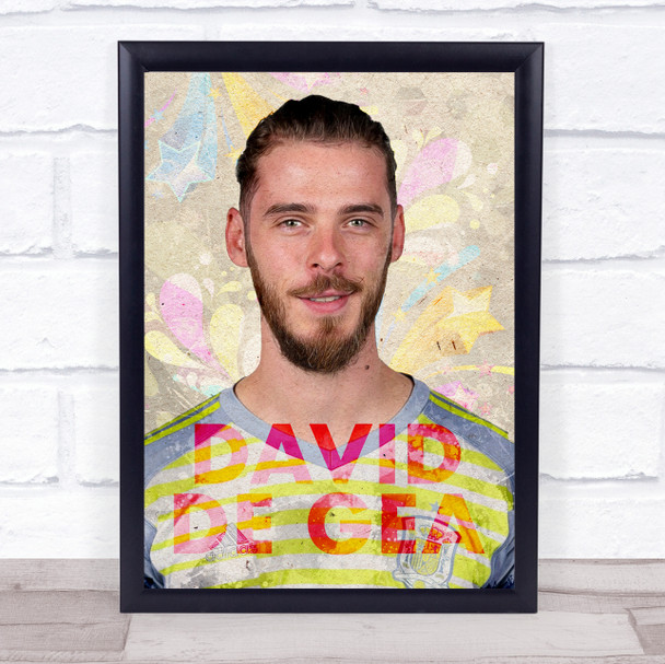 David De Gea Light Colours Stars Wall Art Print