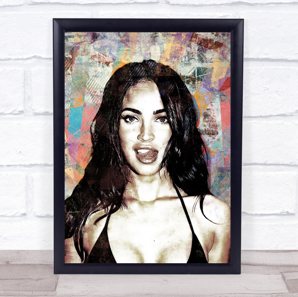 Megan Fox Colourful Fade Rustic Wall Art Print