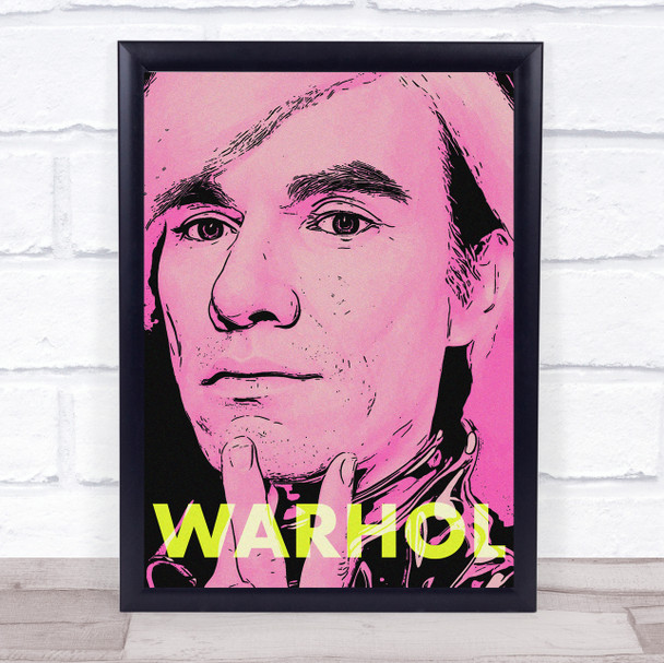 Andy Warhol Bright Pink Yellow Wall Art Print