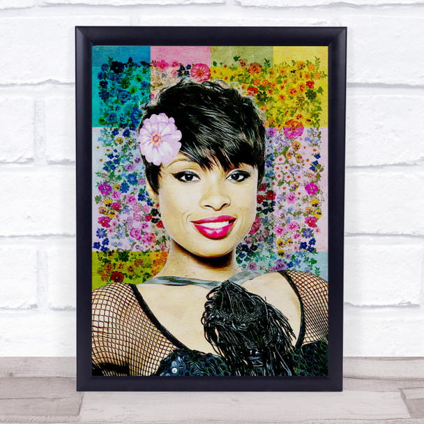 Jennifer Hudson Floral Pop Art Wall Art Print