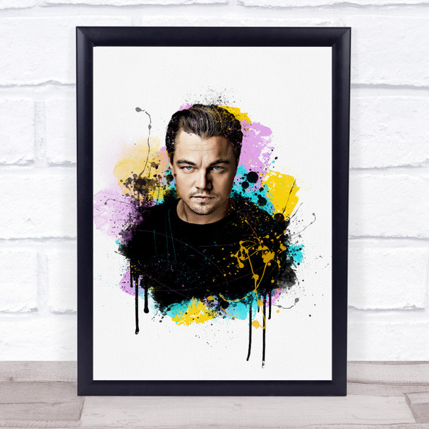 Leonardo DiCaprio Splatter Wall Art Print