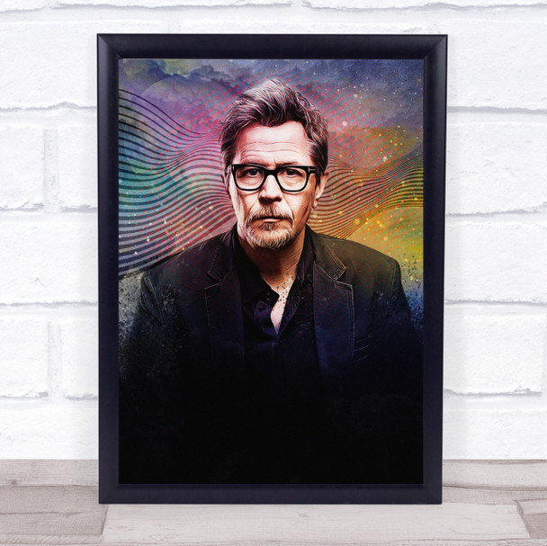 Gary Oldman Retro Dots Wall Art Print