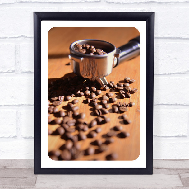 Coffee Grinder With Beans Photograph Wall Art Print