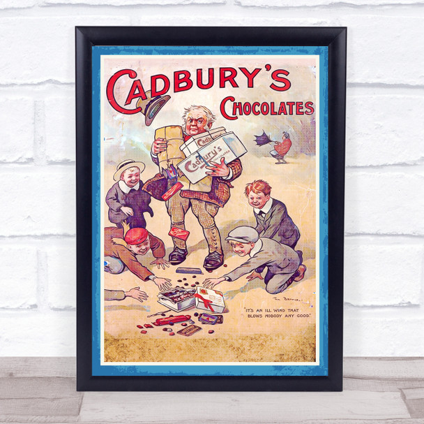 Vintage Advert Cadburys Chocolates Wall Art Print