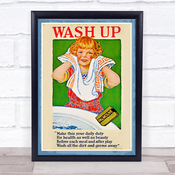 Vintage Advert Palmolive Girl Wall Art Print