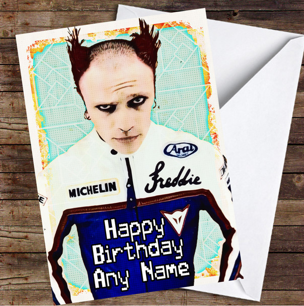 Keith Flint Geometric Pop Art Michelin Personalised Birthday Card