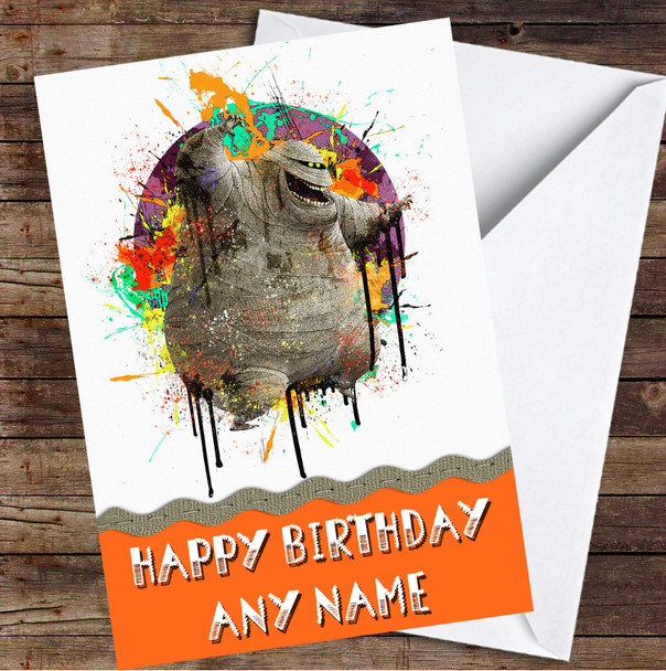 Hotel Transylvania Murray The Mummy Circle Splatter Personalised Birthday Card