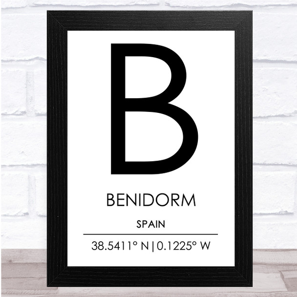 Benidorm Spain Wall Art Print