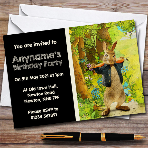 Peter Rabbit Colourful Children's Kids Personalised Birthday Party Invitations