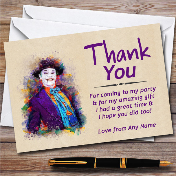 Jack Nicholson Joker Invader Zim Children's Birthday Party Thank You Cards