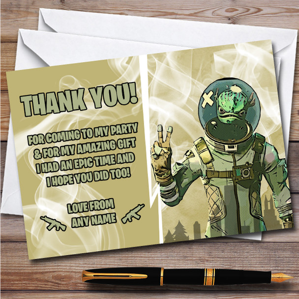 Leviathan Gaming Comic Style Fortnite Skin Birthday Party Thank You Cards