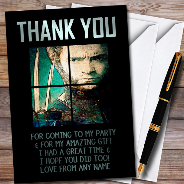 Logan The Wolverine Vintage Children's Birthday Party Thank You Cards